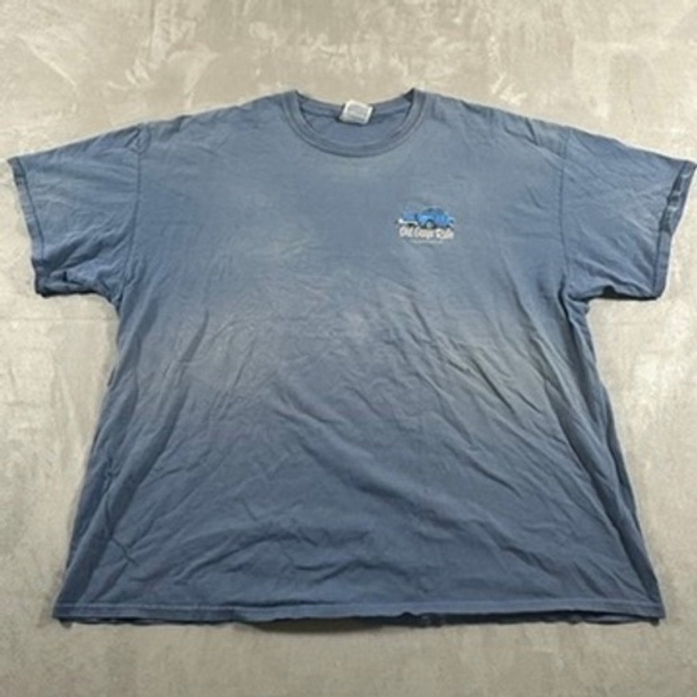 Old Guys Rule T-Shirt Men 2XL Y2K Classic Truck Graphic Blue Tee